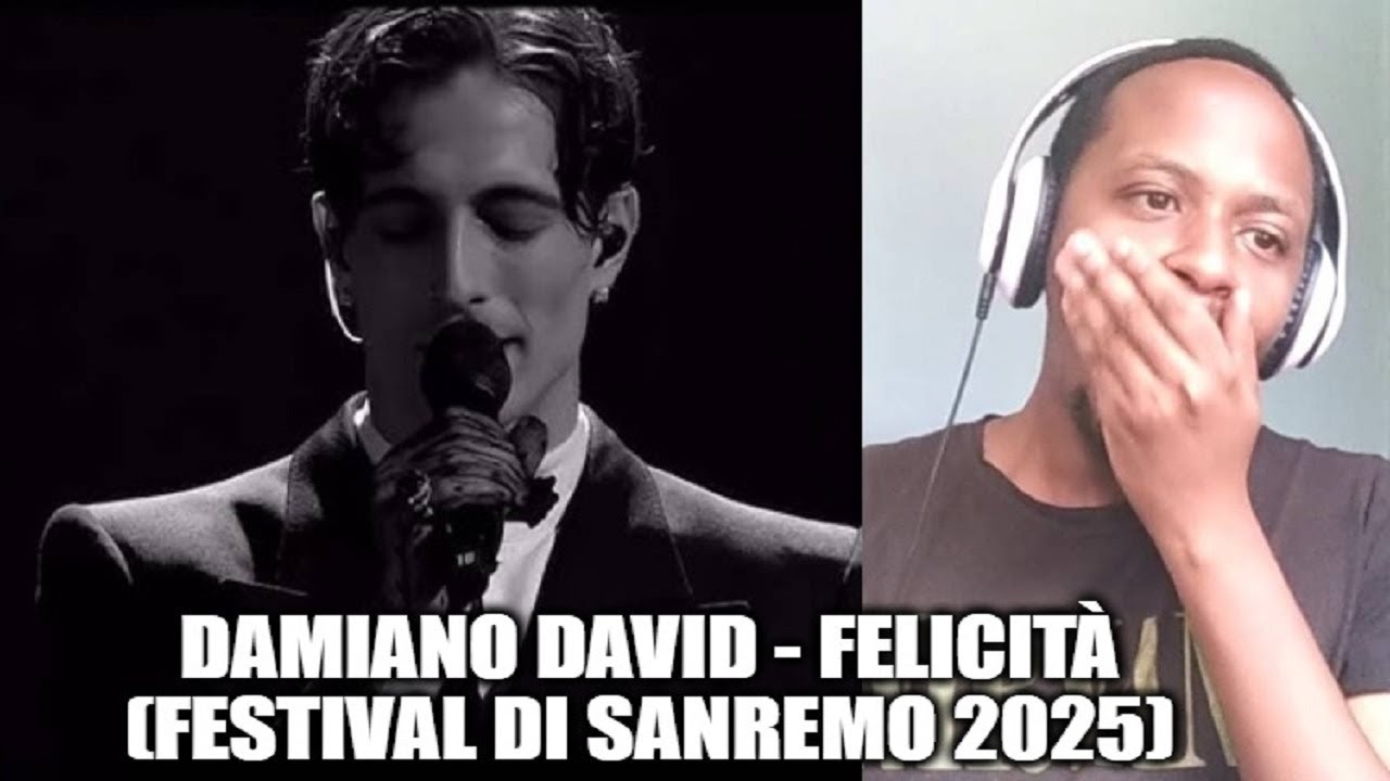 Дамиано Давид REACTION - Happiness (Музыкальный фестиваль в Сан-Ремо, 2025)