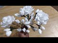 How to make rose flower from tissue paper/ paper towel craft DIY