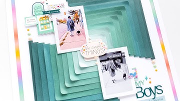 Masculine Scrapbook Layout with The Simple Things  | Nathalie DeSousa