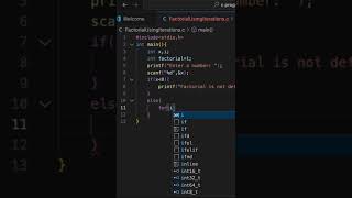 Factorial of a number in c using iterations by easyy codingg.#codewithme #cprogramming #easycoding.