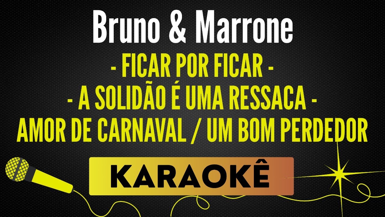 Sequência de Modão - Bruno e Marrone (Violão) 🎙 Karaokê Profissional com Letra