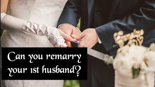 Why you can remarry your first husband. Looking at Deuteronomy 24:1-4