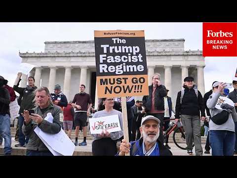 JUST IN: Protestors Hold 'No Kings' Demonstration In Washington DC
