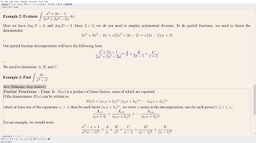 Partial Fractions Part 1