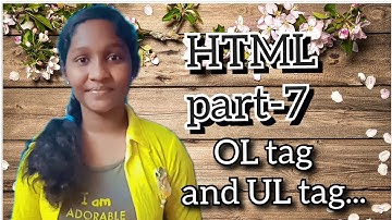 HTML part -7 || OL tag (Ordered list) || UL tag (Unordered list) || for beginners......