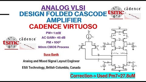 Folded Cascode OPAMP Design in Cadence Virtuoso| Analog VLSI Amplifer Design| Electronics-2| Lec:05