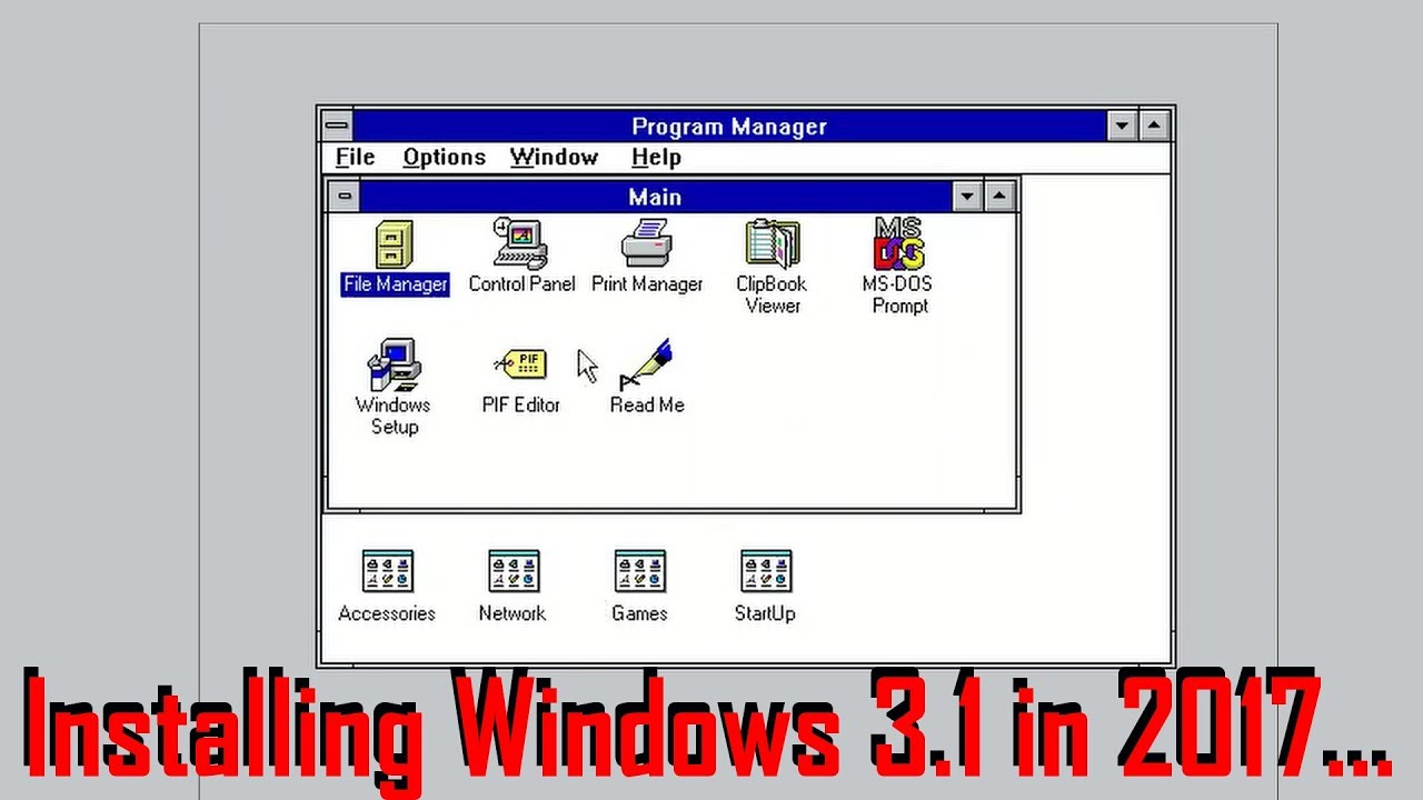 Installing a 25 Year Old Operating System | Windows 3.1 - YouTube