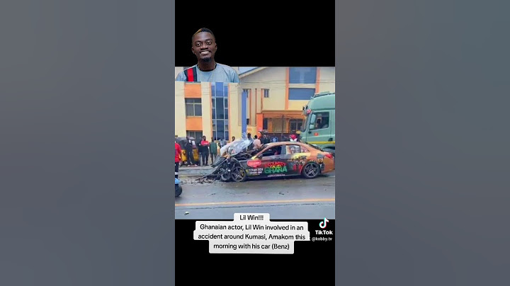 Ghanaian actor, Lil Win involved in an accident around Kumasi, Amakom this morning with his car