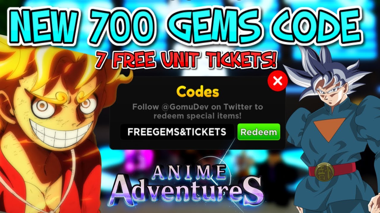 Anime Adventures Codes January 2023