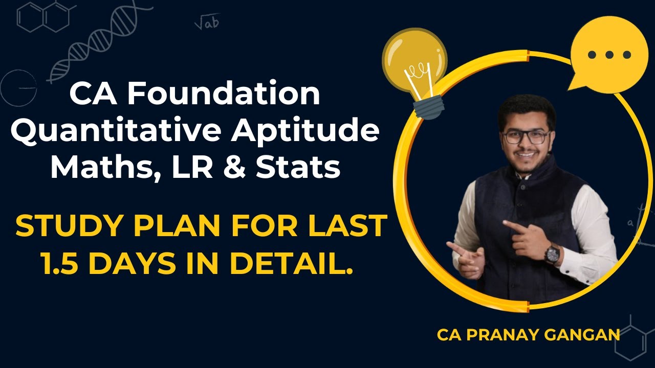 Last 1.5 Days Strategy For Quantitative Aptitude CA Foundation Jan 25 ...