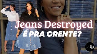 Saias Com Destroeyds Para Moda Evangélica - Najila Jeans