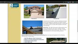 Website Analysis Video for Florida Universal Roofing Inc