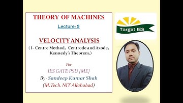 Theory of Machine Lecture- 9 | Velocity Analysis | I- centre method | Kennedy