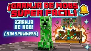 Cómo hacer una GRANJA DE MOBS SÚPER FÁCIL (Sin Spawners) 26.1