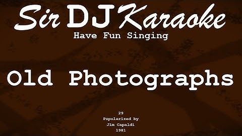 [29] Old Photographs - Jim Capaldi [Key of F#]