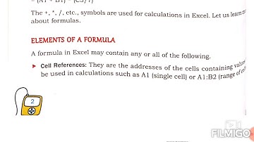 Chapter#1 Calculations in Microsoft Excel 2013 "Short Ques 1,2,3" (Computer) Grade VII