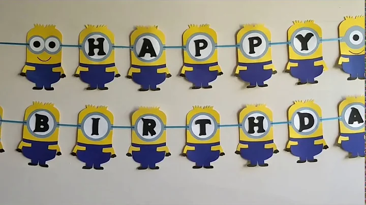 Minion Birthday Banner Diy #AdorableCrafts