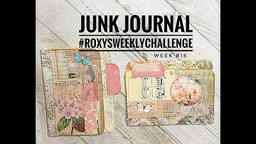 Junk Journal #roxysweeklychallenge Week #16 Quick Master Board Made Into Hinged Journal Spots.