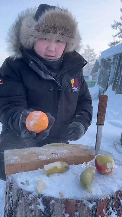 Fruits in Yakutia at -55 C / Фрукты в Якутии в -55 С Kingdom of permafrost / Царство вечной мерзлоты