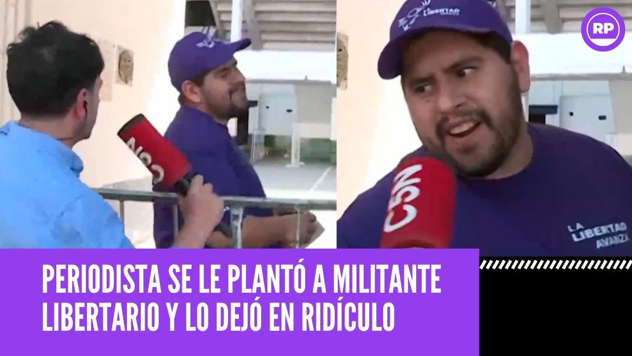 Periodista de C5N se le PLANTÓ a militante libertario y lo dejó ...