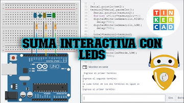 Arduino -Tinkercad Suma interactiva con leds