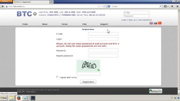 Up and Running with Peercoin - 08 Setting up BTC-E Account