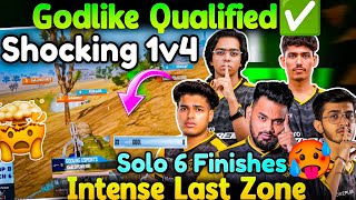 Godlike Qualified Spower Shocking 1V4 Admino Solo 6 Finishes Last Zone Intense