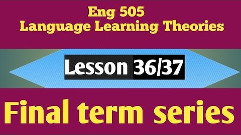 Eng505|Lesson 36/37|Short Lectures|Final Term Series @Study With Awan