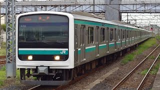常磐線E501系ｶﾂK703編成 普通水戸行き 日立駅入線シーン