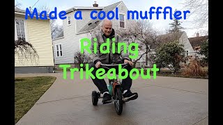 REO Trikeabout build part 7, muffler &amp; governor installed plus a ride