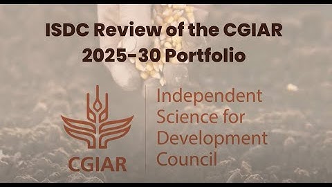 ISDC review of CGIAR 2025-30 Portfolio