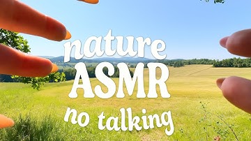 ASMR Outdoors in nature 🌸 Lofi camera tapping & scratching, nature sounds 🌸