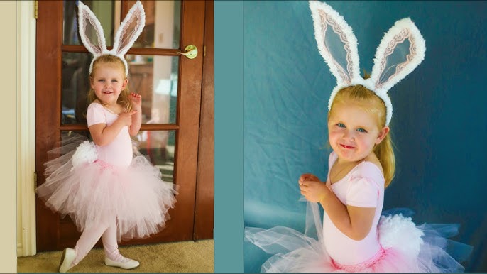 Cute Easter Bunny Costume! NO SEW Tutorial!