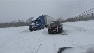 Trucks on Thruway during snow storms debate