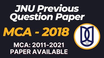 JNU MCA 2018 Question Paper 🔥🔥🔥
