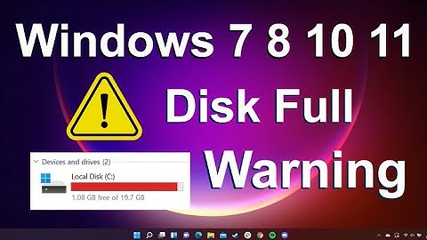 How to Fix the "Red Disk Full" Warning on a Windows 11, 10, 8, 7  Computer - Remove Unwanted Files.