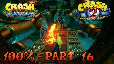 Crash Bandicoot 2 - N. Sane Trilogy - 100% Walkthrough, Part 16: Sewer Or Later (Both Gems)