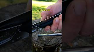 #howto use Ferro rod #camping #survival Firestarter  Ferrocerium #camp fire fun shorts