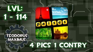 all answers of 4 Pics 1 Country Puzzle 1 -114 (english / spanish) 2014 screenshot 1