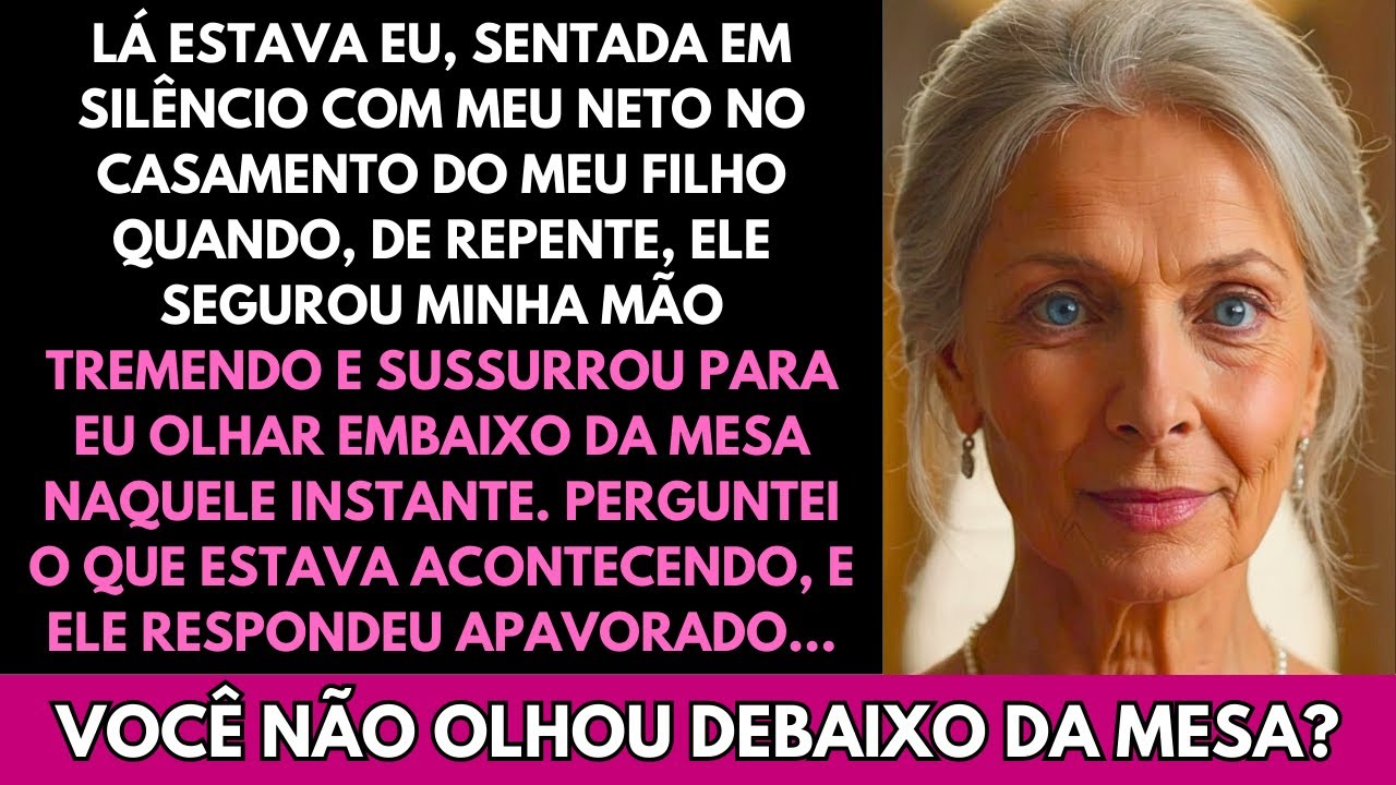 No Meio Do Casamento, Meu Neto Sussurrou: “Vovó, Olhe Sob A Mesa Agora!”