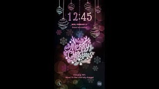 Galaxy Premium Theme -  Neon Christmas Animated Lockscreen