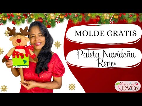 Adornos Navideños para el árbol 2024?? con molde GRATIS??Paleta Reno