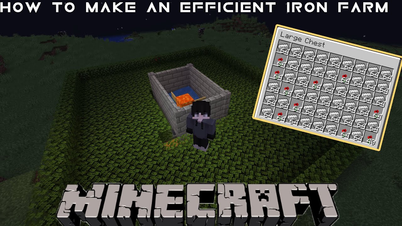 HOW  TO MAKE AN EFFICIENT IRON FARM  | MINECRAFT TUTORIAL GUIDE |EP THE GAMER