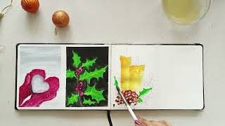 How to paint advent candles for Christmas! Christmas painting step by step #paintingideas #christmas