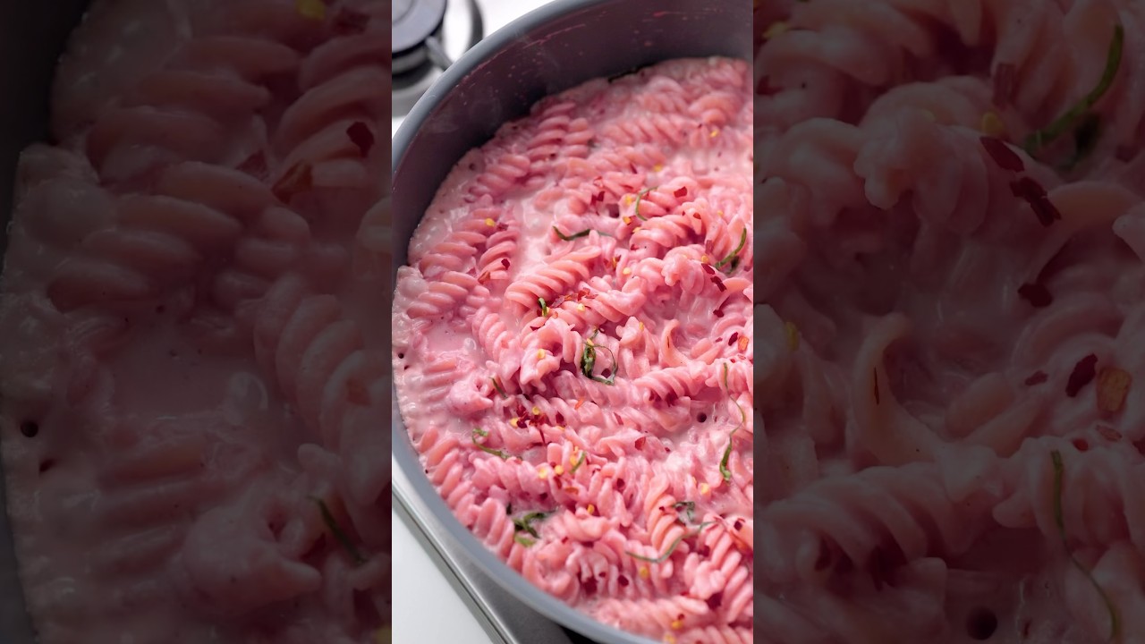Pink Sauce Pasta Recipe #shorts #pinksaucepasta #pasta #pastarecipe #pastalover #pinkpasta