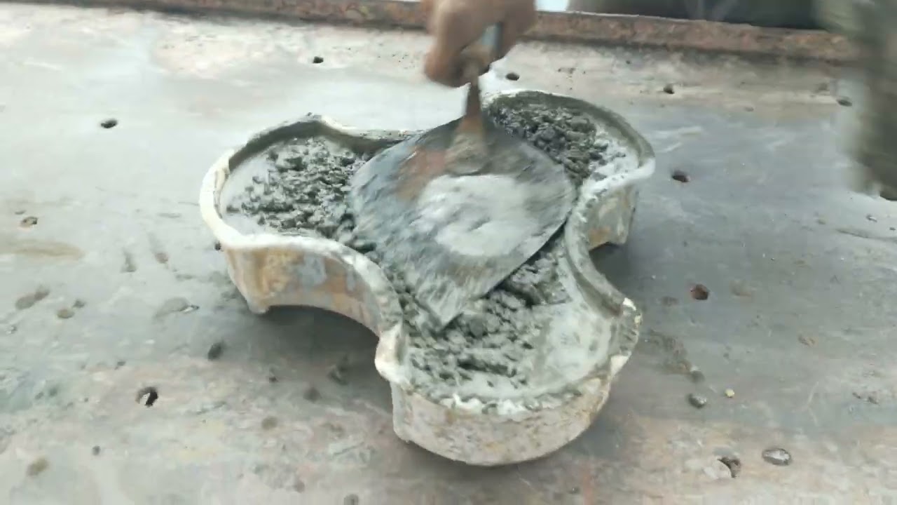 HOW TO MAKE PAVERS AND TILES GREY COLOUR (DAY-51) #construction  #pavertiles  #interlockingpaver