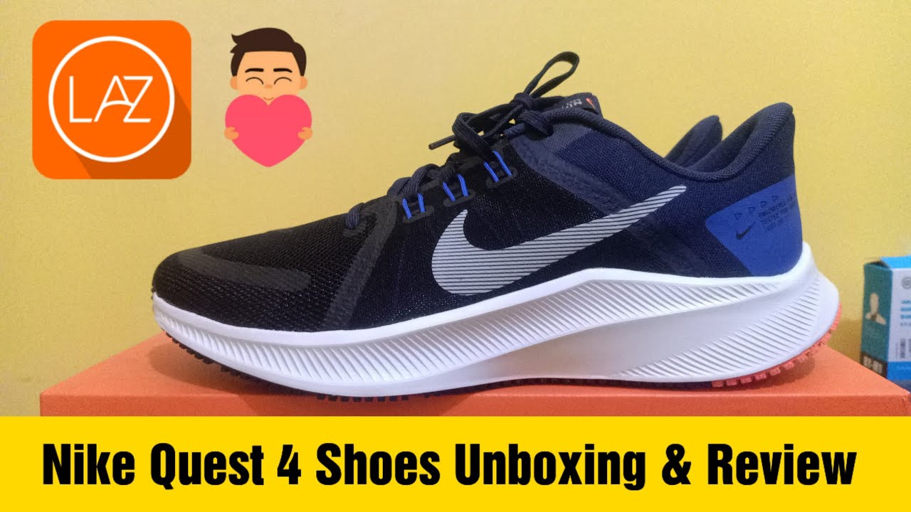 NIKE QUEST 4 SHOES & REVIEW | LAZADA - YouTube