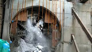 TBM breakthrough #automobile #heavycivil #constructionequipment #dmrc #heavyequipment #shortsfeed