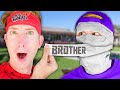 CWC BROTHER FACE REVEAL! First To Beat Giant Size Obby Game IRL Umasks Chad Wild Clay's Bro