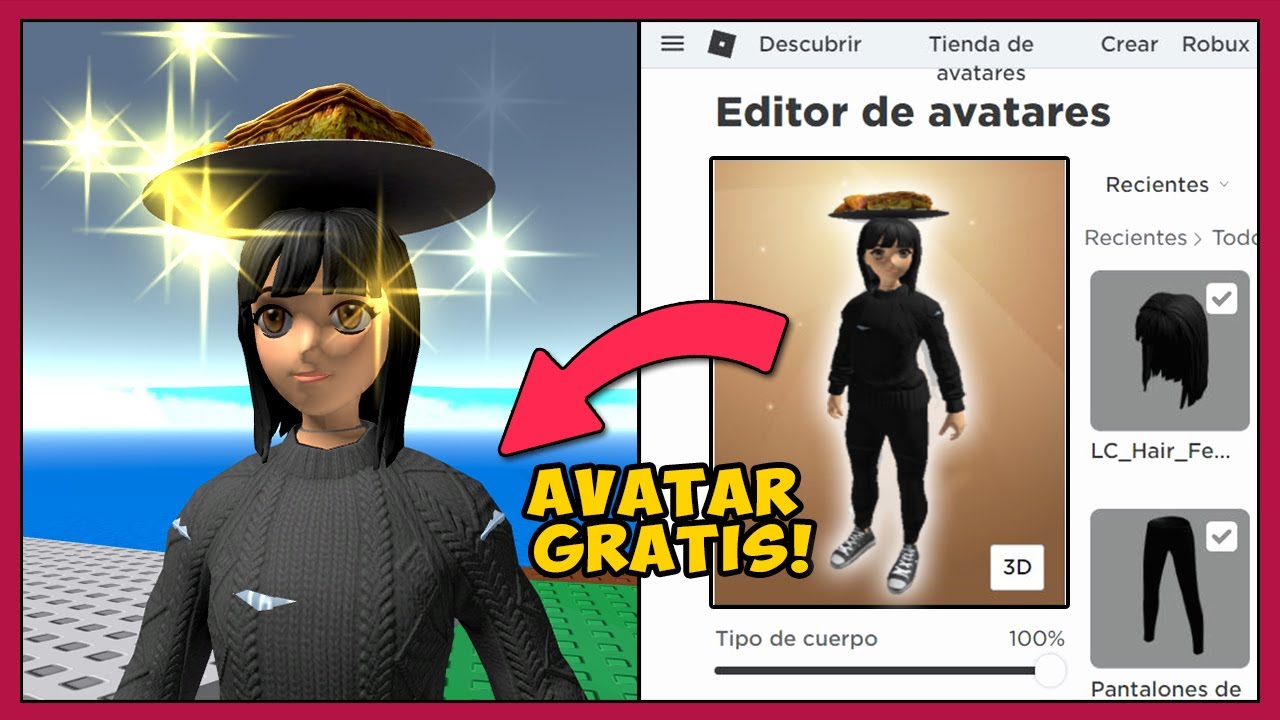 COMO HACER ESTE AVATAR GRATIS CON LA ROPA 3D DE ROBLOX - YouTube